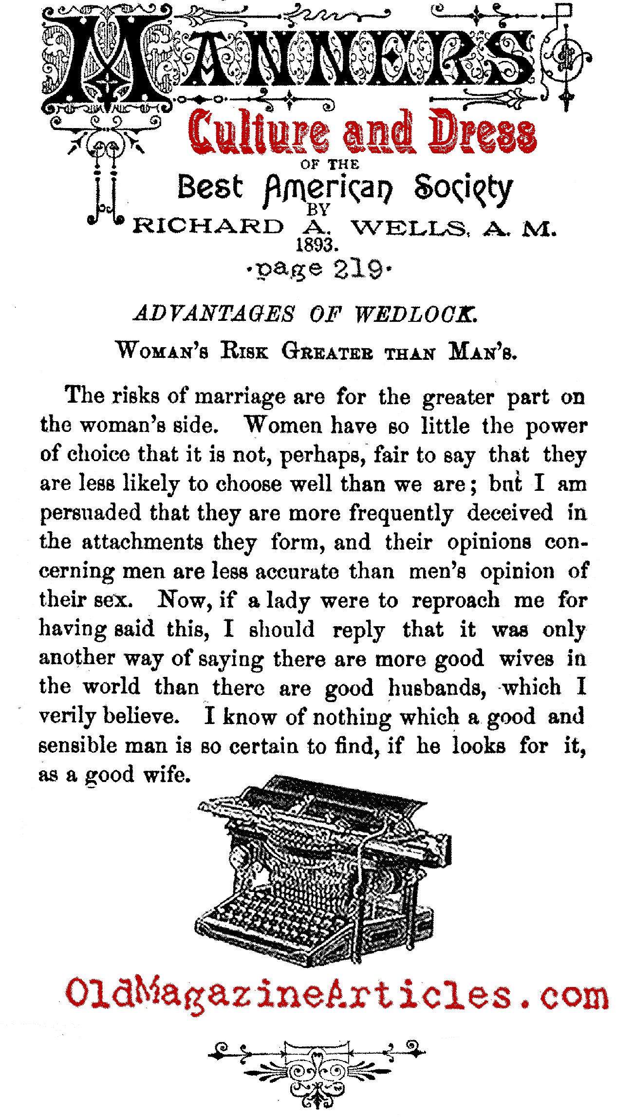 Men Are Cads (Manners, Culture and Dress, 1893)
